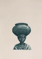 Hlavutelo Ngobeni, The Strong Vessel Guardian, 2026, etching and embossing on paper