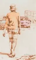 Abe Mathabe, Tsotso, 2019, drypoint on paper