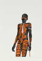 Cassius Khumalo, A Series from the Disapearing Ones" (I), 2026, monotype on paper