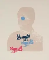 Stretch Beyond by George Mokwena, 2023, screenprint on paper, sold Apr 2026