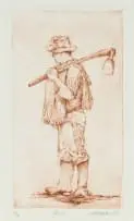 Abe Mathabe, Modiri, 2016, drypoint on paper
