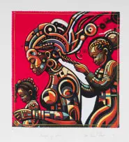 Tsako Hobyani, Masungulo ya Vutlhari, 2026, screenprint on paper