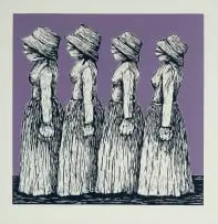 Thokozani Madonsela, Izalukazi II, 2025, linocut on paper