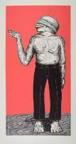 Thokozani Madonsela, Oska Ntsheba Wa Nnyatsa II, 2023, linocut on paper