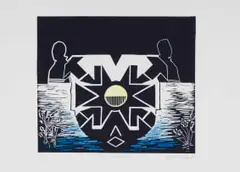 Bheki Sibiya, Makukhanye, 2025, linocut on paper