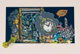 Thabo Skhosana, Montage the Making of my World, 2025, handcoloured linocut on paper
