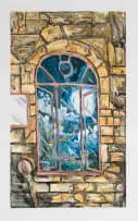 Thabo Skhosana, Inside Looking Outside & Inside Looking Inside I, 2023, watercolour on paper