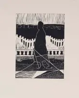 Bheki Sibiya, Unguni, 2020, linocut on paper