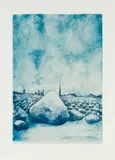 Percy Madia, Untitled, 2026, drypoint and monotype on paper