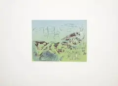 Alice Goldin, Below the Mountain, State II, 1981, screenprint on paper