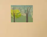 Alice Goldin, Below the Mountain State II, 1991, screenprint on light brown paper