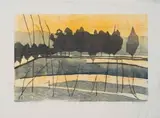 Alice Goldin, Milwane, 1969, woodcut on tissue paper