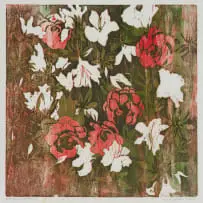 Alice Goldin, Spring State II, 1987, woodcut on tissue paper