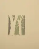 Alice Goldin, Winter, State II, 1981, screenprint on light brown paper
