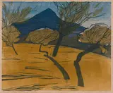 Alice Goldin, Cape Point I, 1974, woodcut on tissue paper
