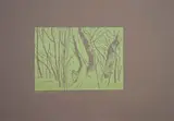 Alice Goldin, Spring Green, 1983, screenprint on purple paper