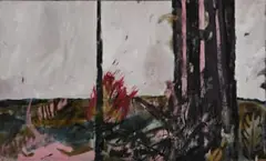 Peter Eastman, Burning Bush, 1996, mixed media on panel
