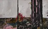 Peter Eastman, Burning Bush, 1996, mixed media on panel