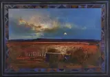 Mel Brigg, Earth and Sky, carved and incised mixed media panel