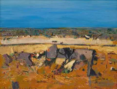 Nico Roos, Landscape, 1987, oil on board