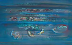 Larry Scully, Abstract, 1984, oil on canvas