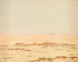 Esias Bosch, Karoo Landscape, oil on canvas laid down on board