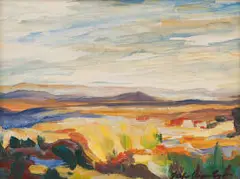 Stefan Ampenberger, Landscape, oil on board