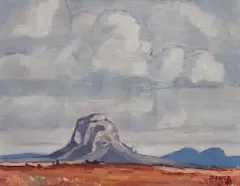 David Botha, Karoo Landscape, 1947, oil on panel