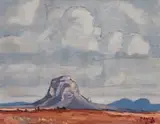David Botha, Karoo Landscape, 1947, oil on panel