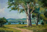 Dale Elliott, Trees, oil on board