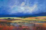 Derric Van Rensburg, Extensive Cloudy Landscape with Distant Hills