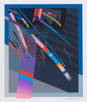 Paul Blomkamp, Abstract Tree, screenprint on paper