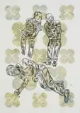 Conrad Botes, Foreign Party, 2005, single colour lithograph with chine collé