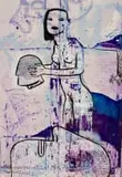 Conrad Botes, Figure with Head, 2004, mixed media on found photograph