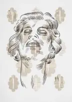 Conrad Botes, Female Anatomy 2, 2005, single colour lithograph with chine collé