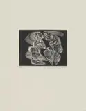 Cecil Skotnes, Two Figures, 1979, woodcut on paper