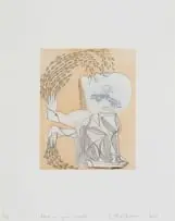 Ruan Hoffmann, Blood on Your Hands, 2008, lift-ground aquatint and soft-ground etching on Zerkall Intaglio 250 gsm