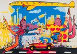 Beezy Bailey, Coming and Going, 1993, screenprint on card