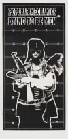 Kudzanai Chiurai, Dying to Be Men, from the Popular Mechanics series, 2010, linocut on paper