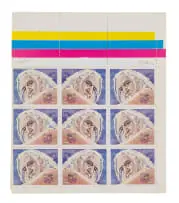 Walter Battiss, Fook Island Postage Stamps, two, photolithograph on perforated paper