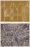 Walter Battiss, The Locust Swarm; Boys Collecting Wild Fruits, two, linocut on paper