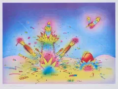 Norman Catherine, Cross Pollination, offset lithograph on paper