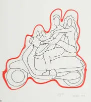 Richard Scott, Joyride, 2014, pen and acrylic on paper