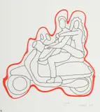 Richard Scott, Joyride, 2014, pen and acrylic on paper