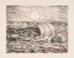 David Koloane, Untitled (Moonlit Landscape), 1994, lithograph on paper