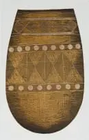 Hannes Harrs, Untitled (Geometric Pot), 1987, woodcut on paper