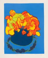 Bronwen Findlay, Nasturtiums, 1994, screenprint on paper