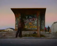 Henk Serfontein, Busstop (sic), 2012, oil on canvas