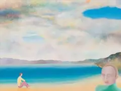 Simon Jones, Figures by the Sea, 1988, acrylic on board