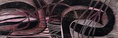 Cecil Skotnes, Abstract Composition, painted carved and incised wood panel